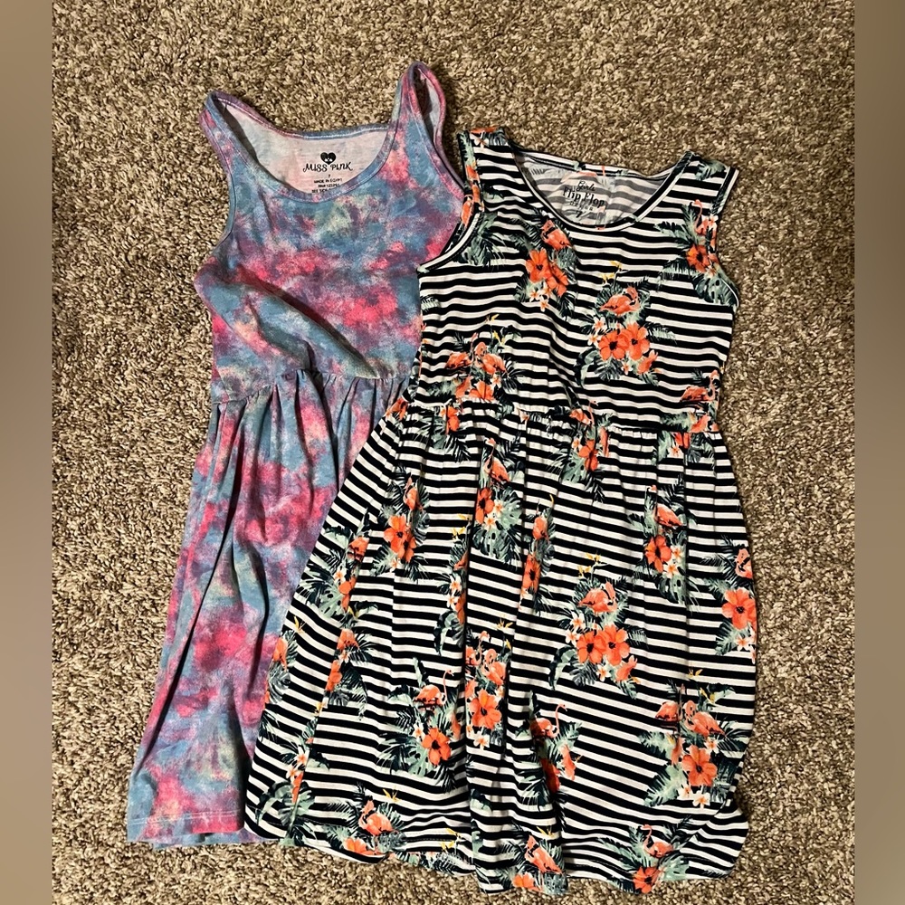 Girls Sleeveless Dresses - Size 7